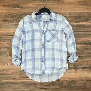 RAILS Hunter Plaid Button Down Violet Cloud Wash